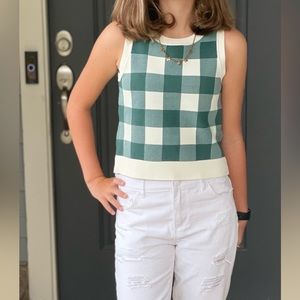 Listicle boutique brand size L gingham sweater vest